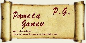 Pamela Gonev vizit kartica